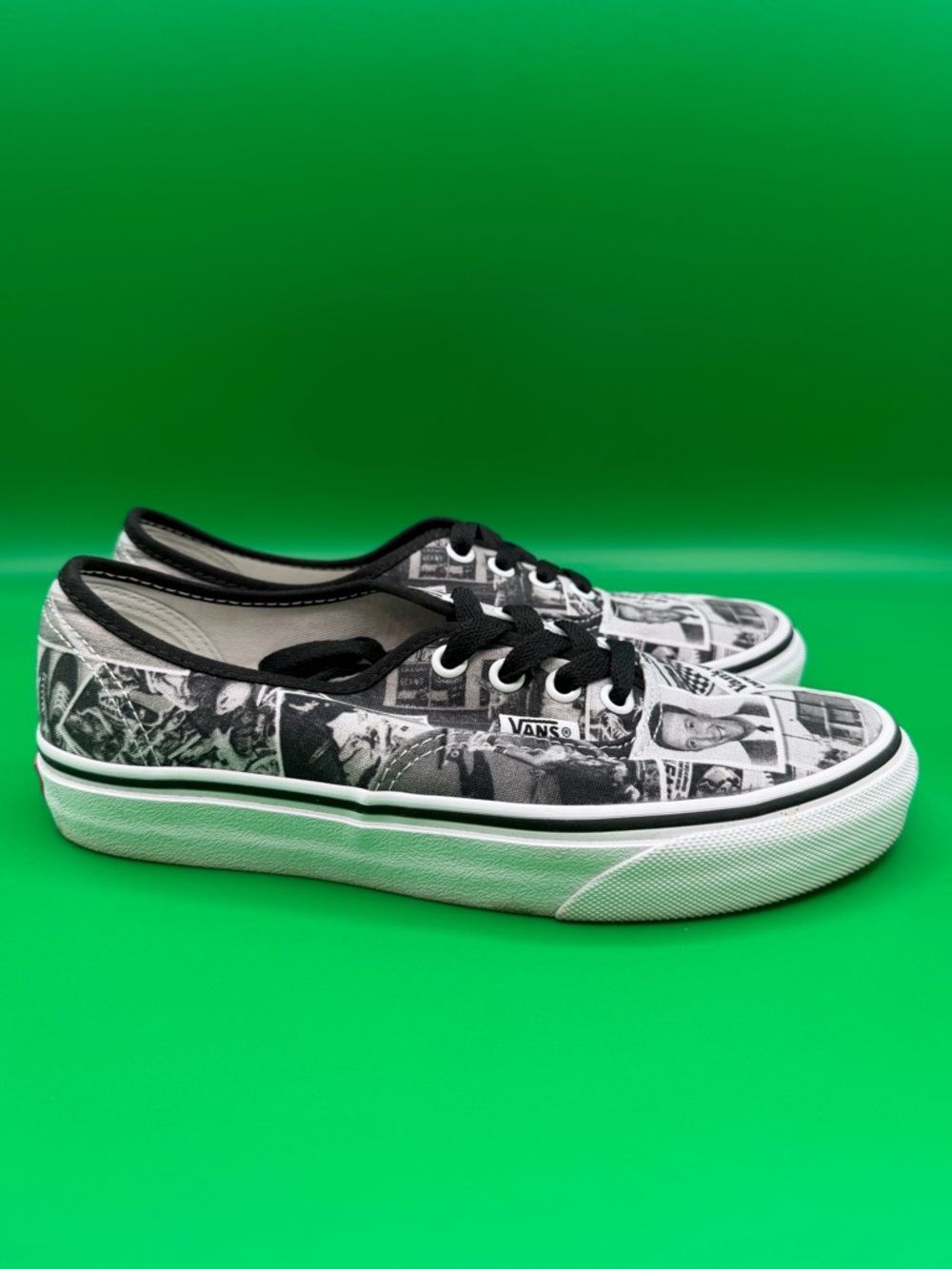 Vans Black & White Photo Collage Low-Top Sneakers